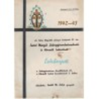 Budapesti XI. ker. Szent Margit Leánygimnázium és Nőnevelő Intézet évkönyve 1943-1943